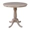 International Concepts Round 36 in Rd Top Pedestal Table, 12 in Leaf, 34.9 inH, Adjust Ht, Washed Gray Taupe, 36 in W, 48 in L K09-36RXT-6B - alternate 1
